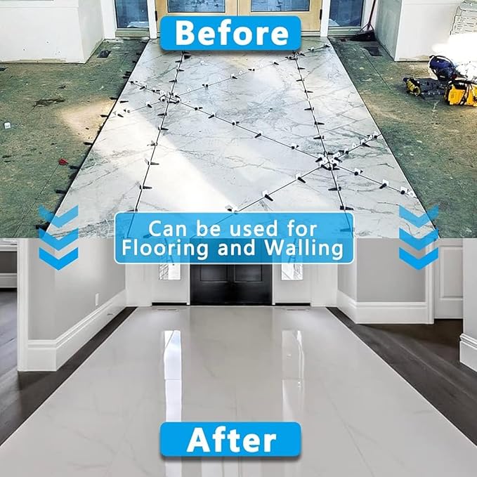 4000 PCS Tile Leveling System Clips 1/16''(1.5mm) Tiles Leveler Spacers Tool for Professional Ceramic Tile and Stone Installation