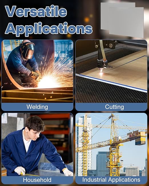 2 Pcs Steel Plates, 8x12 Hot Rolled Steel Plate 1/8, Weldable Metal Plate Sheet for Structural Support and Industrial Use