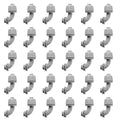 1/2-Inch Liquid Tight Conduit Connectors, NPT Non-Metallic Connector for PVC Electrical Flexible Conduit Fittings, 90-Degree, for Home Outdoor Tubes Tools, UL Listed, Grey, 30-Pack