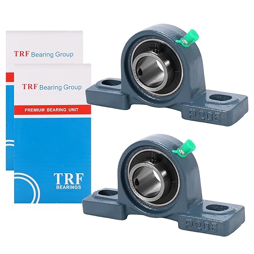 2 Pack UCP205-16 Pillow Block Bearing 1 Inch Heavy Duty Pillow Block Mounted Ball Bearing Solid Cast Iron Base Self-Alignment