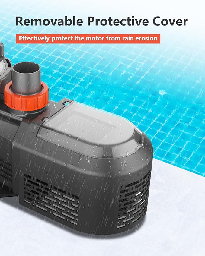 Variable Speed Pool Pump, 1.8 HP In/Above Ground Pool Pump, 220V-240V, High Flow 9114 GPH Energy-Efficient Self Priming Swimming Pool Pumps with Filter Basket