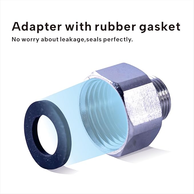 4 PCS brass Water Line Adapter, Pipe Fittings in 1/2" Female to 3/8" Male Reducer Adapter, Compression Fitting for Kitchen Bathroom Faucet Supply Hose, Pipe Connector With Rubber Washer