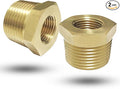 Brass 3/4" NPT Male to 3/8" Female Reducer Bushing, Brass Pipe Hex Bushing NPT Male to Female Pipe Fitting Adapter for Reduce Pipe (3/4”mnpt-3/8”fnpt)