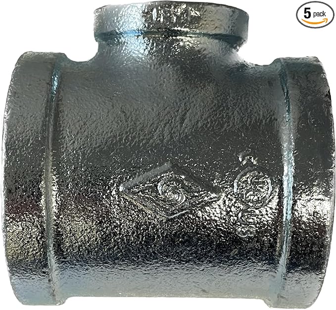BMI 4 Inch x 4 Inch x 2 Inch Galvanized Reducing Tee, 150#, UL/FM, 36590