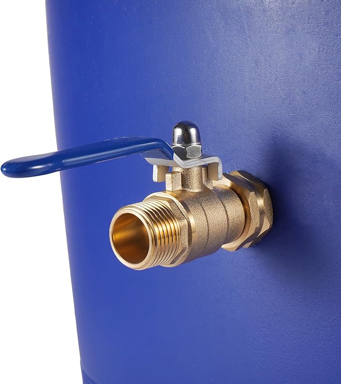 BILAL Heavy Duty Garden Hose Shut Off Valve with Long Handle, High Flow Hose Ball Valve 3/4" GHT Brass Water Valve Shutoff Tool with Rubber Washers, Garden Hose Connector Adapter Fittings (1 Pack)