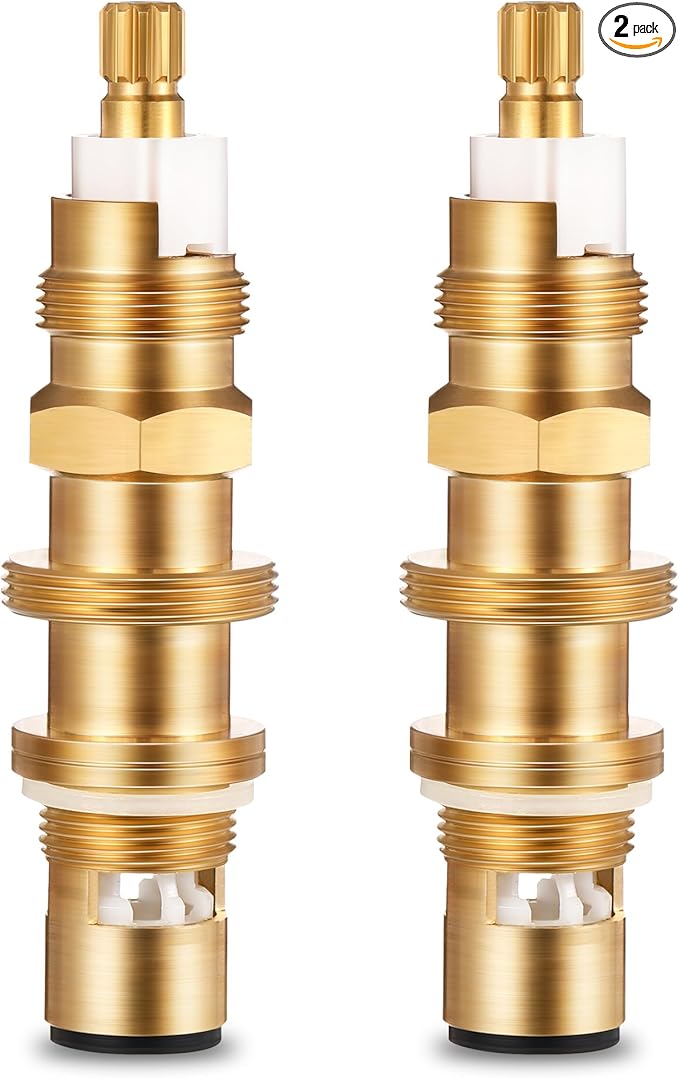 Dreyoo Ceramic Disc Cartridge Replacement for 910-030, Shower and Faucet Stem Compatible with Price/Pfister, Shower Valve Faucet Cartridge Brass Construction (2 Pack)