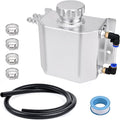 EVIL ENERGY Coolant Overflow Tank, Aluminum Coolant Reservoir Tank with Hose Kits, Universal Radiator Expansion Tanks 1L