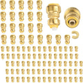 (Pack of 100) Niikappu 3/4" x 1/2" Reducing Coupling Brass Fittings, Push-to-Connect Plumbing Fitting for Pex, Copper, CPVC, Includes Removal Clip(PF017-100Pack)
