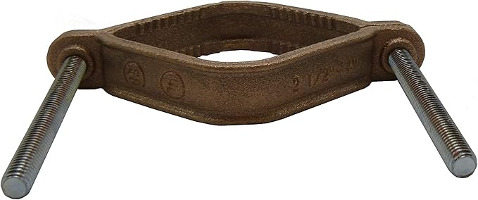 COREX 2-1/2" to 4" Bronze Water Pipe Ground Clamp - High Conductivity Grounding Clamp Conduit Fitting