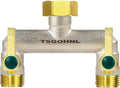 3/4 Inch Garden Hose splitter,Designed for installing multiple irrigation system timers, Suitable for high water pressure faucet manifolds,Freeze and rust resistant high flow 2 way valve