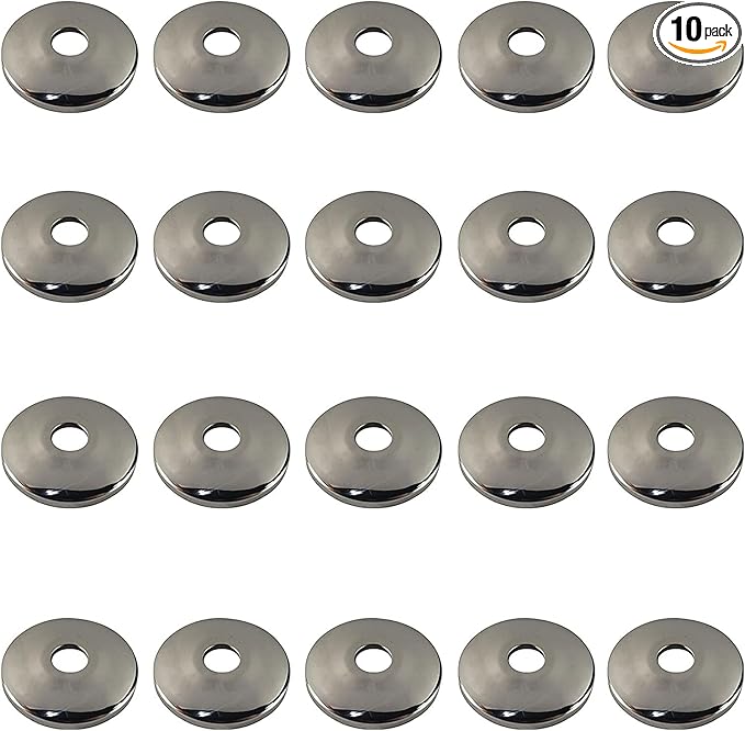 1/2" Chrome Plated Steel Escutcheon Flange Cover with Sure Grip for 1/2" Copper, PEX, and CPVC pipe wall covers (20)