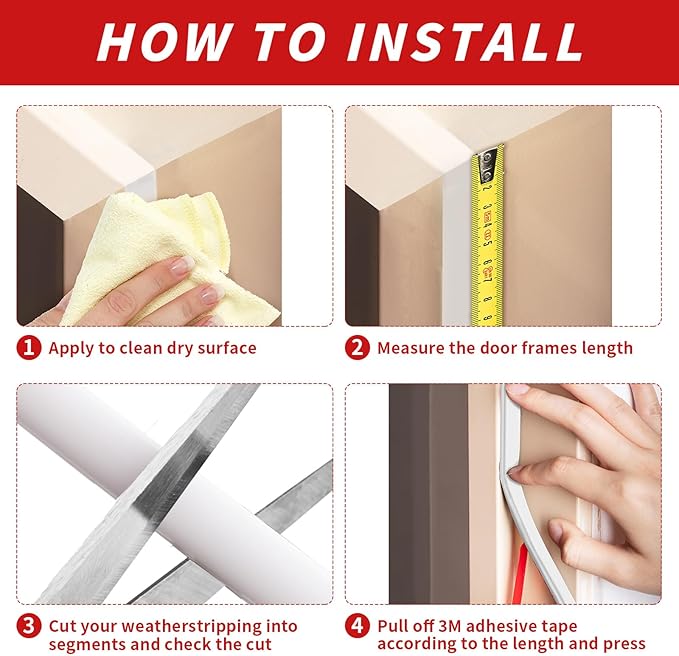 20 Feet Rubber Weather Stripping Door Seal Strip, Self-Adhesive Backing D-Shape Door Weatherstripping for Door Frame Insulation Large Gap, Easy Cut to Size(White)