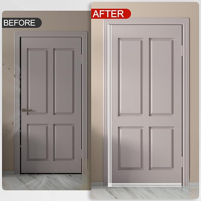 MYFAMIREA Door Weather Stripping 1IN (W) x 20FT (L) Door Draft Stopper Seal Tape Silicone Seal Strip Self Adhesive Shower Sweep Insulation Tape Side Bottom Strip for Sliding Glass Window Gap, Clear