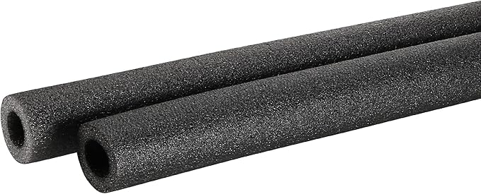 MECCANIXITY Foam Tube Sponge Protective Sleeve Black Seal Sleeve Polyethylene Pipe 20mm(0.78 Inch) ID for Pipe Insulation, Pack of 2