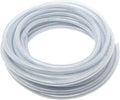 Gloxco Clear Braided PVC Tubing, Food Grade, Heavy Duty Reinforced Hose, 5/16" ID, 50 Ft Length