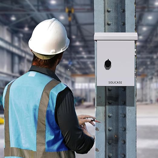 Nema Enclosure Outdoor,Waterproof Enclosure - IP Waterproof Electrical Box, Electrical Enclosure Box, Metal Galvanized Electrical Enclosure (12x9x6”)