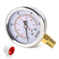 100 Psi Vacuum Pressure Gauge,Lead-Free Water Pressure Gauge, 2.5" Dial Size, 1/4" NPT Lower Mount, 304 Stainless Steel Case, for Pneumatic Air Compressor RV Regulator Valve Test(with Tape)