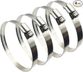 4Pcs 3" Adjustable 304 Stainless Steel Duct Clamps Hose Clamp Pipe Clamp Air Ducting Clamp worm drive hose clamps （65mm-89mm）