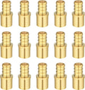 (15 Pack) Lidertik Copper to PEX Fittings 1/2 inch, 1/2" PEX-B F1807 x 1/2" Male Sweat Adapter Brass LI-APXMS1212(15 PCS)