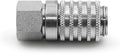 PD242 Series PK Style Steel Test Port and Diagnostic Equipment Quick Coupler with Female Pipe Thread, 1/8" Body Size, 1/4"-18 NPTF Thread Size, 2.12" Length Thread Size