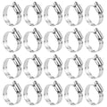 LOKMAN 20 Pack Stainless Steel Hose Clamp Adjustable 1-1/8'' - 2'' (27-51mm) Worm Gear Hose Clamp, Metal Fuel Line Pipe Clamp for Plumbing, Automotive And Mechanical Application