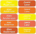 KYTRA Personalized Name Labels for Kids 120 Stickers for Daycare & School Supplies, Clothes, Toys, Lunchboxes and More - Waterproof, Laundry, Dishwasher & Microwave Safe, Made in USA (Sunrise)