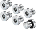 1-Pack M12x1.25mm Inner Hex Head Pipe Fitting Plug, Carbon Steel Sensor Socket Plug with Seal O-Ring for Terminate Pipe Ends/High Pressure Washer, Sealing Screw