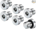 2-Pack M12x1.25mm Inner Hex Head Pipe Fitting Plug, Carbon Steel Sensor Socket Plug with Seal O-Ring for Terminate Pipe Ends/High Pressure Washer, Sealing Screw