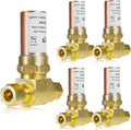 Water Hammer Arrestor,3/8" OD Comp. X 3/8" OD Tee Copper Water Arrestor,for Dishwasher Connection(5PACK,Copper Arrestor)(HAMMER012-5Pack)