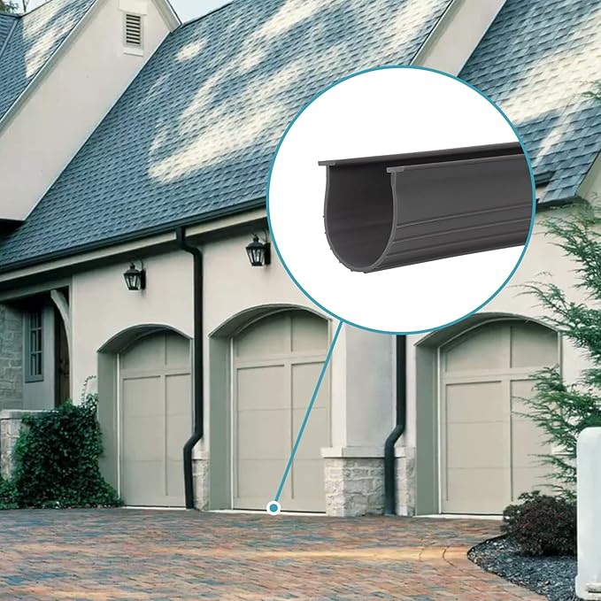 3" Garage Door Bottom Seal Weatherstrip in Grey - 1/4" T Style - All Widths (18' Wide Door)