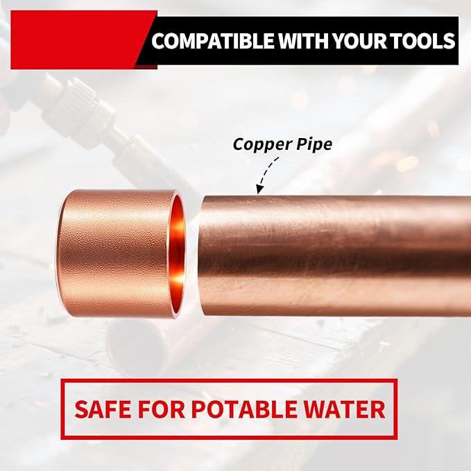 Plumbing Solder Copper Pipe End Cap - Plug, 50-Pcs 3/4 inch Heavy Duty Copper Tube Fitting with Sweat Solder Connection, NSF 61 Certified