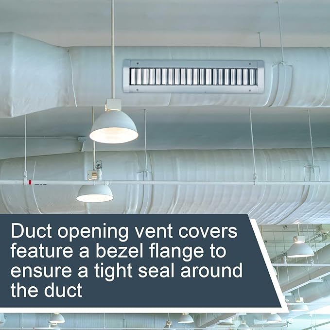 1 Pcs 13 x 3 Inch Louvered Air Return Vent Cover for Round Ducts from 6.30" to 15.74" Inches Galvanized Steel with Adjustable Louver Blades, HVAC Pipes Air Supply Exhaust Register Grille
