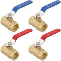 [4 Pieces] Lingmfg 3/4" NPT Thread Ball Valve Shut Off Valve LING-BV1-3/4FNPT-4