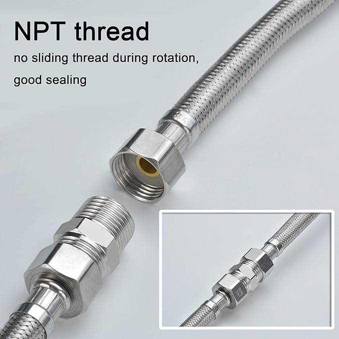 ZOUNI 5PCS Hex Nipple 1" x 1" Male Pipe Fittings, NPT 1 inch Male Threaded Pipe Adapter Fittings Equal Nipples Connectors,304 Stainless Steel MNPT Straight Connector Pipe Fitting