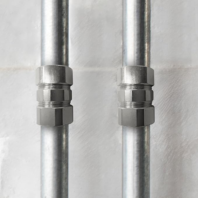 SELECT 10 Pack Lighting Threadless Coupling, 1-1/4 Inch Zinc Plated Steel Coupling, Electrical Conduit Fittings for Indoor and Outdoor Use