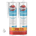 Kraken Bond White Silicone Sealant Waterproof% 100-10 fl oz Cartridge, RTV Silicone Caulk Kitchen and Bathroom, All Purpose, Window Caulking Sealant Outdoor, RV, Exterior Use Silicon - 2 Pack