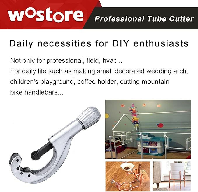 Tubing Cutter 1/4 to 2-5/8 Inch Pipe Copper PVC Aluminum Tube with Replaceable Blade