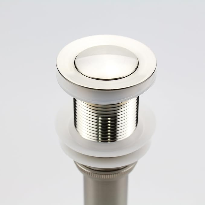 Bathroom Sink Drain,Drain Stopper Bathroom Sink Without Overflow,Pop Up Drain Strainer,Stainless Steel Brushed Nickel