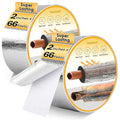 Super Age-Resistant AC Pipe Foam Insulation Tube Wrap Protect Foil Fiberglass Tape,More Weather-Resistant Shield for Pipe Insulation Foam Tube, Reflect 95%Thermal for Window AC Unit,HVAC Duct