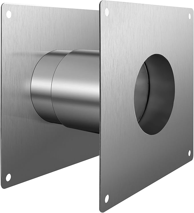 3.15" Thickening Stainless Steel Direct Vent Wall Thimble for Indoor Gas Water Heater, Extendable length from 3.94" to 7.48"