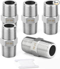 TAISHER 5PCS 304 Stainless Steel New Hex Nipple, 3/4" NPT Male x 3/4" NPT Male, Pipe Adapter Fitting
