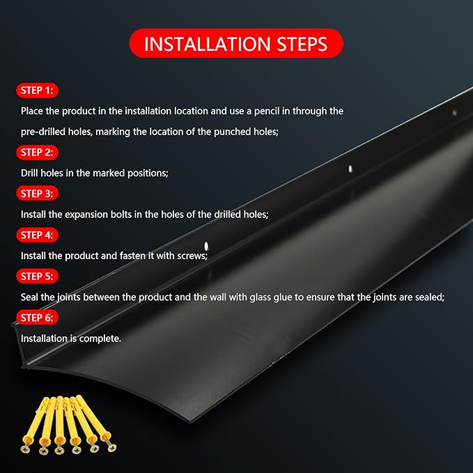 Extra Wide 5.12" W Door rain drip Guard Overhead,43.3" L Aluminum drip Cap for Exterior Doors Window Top,rain drip Edge Flashing,Water Deflector,rain Diverter,Anodized Black 1PCS