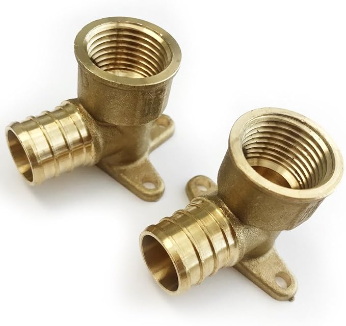 (Pack of 2) EFIELD Pex 3/4 Inch x 1/2 Inch Female NPT Drop-ear Elbow Crimp Fittings,(PEX1807162)