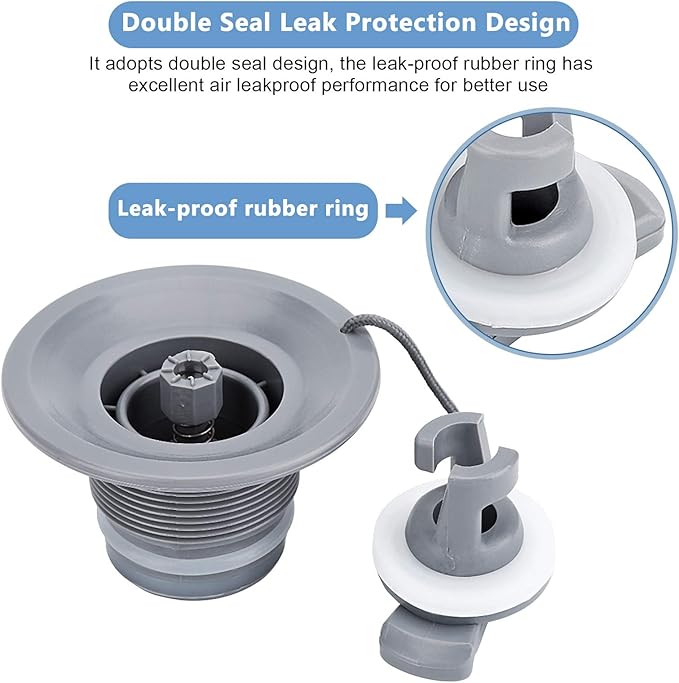 Inflatable Boat Valve Gasket, Air Track Valve, Air Track Air Plug, Kayak Air Valve, Inflatable Boat Valve for Kayak Canoe Inflatable Boat Dinghy