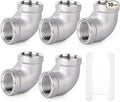 TAISHER 10PCS 304 Stainless Steel 90 Degree Elbow Fittings, 3/8 Inch NPT Female Pipe to 3/8 Inch NPT Female 304 Stainless Pipe Fitting