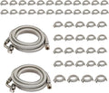 (50 Pack) Seelink 4FT Dishwasher Hose, 3/8" Comp x 3/4” FHT Stainless Steel Water Supply Line with 90 Degree FGH Elbow