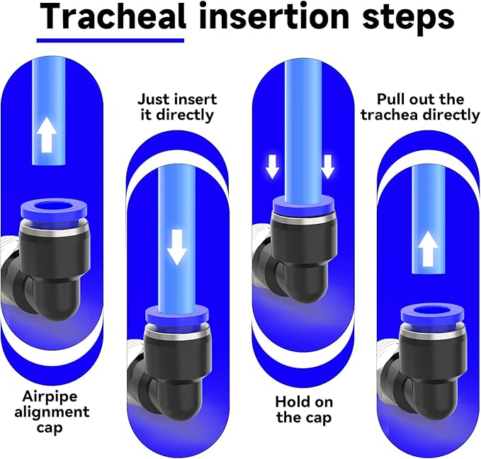 Nickel-plated Iron 1/4"Tube OD x 1/4"NPT 12Packs Quick Release Connectors Elbow and Straight Combination Thread Push to Connect Tube Fittings Kits