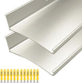 Extra Wide 5.12" W Door rain drip Guard Overhead,43.3" L Aluminum drip Cap for Exterior Doors Window Top,rain drip Edge Flashing,Water Deflector,rain Diverter,Anodized Silver 2PCS