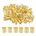 PATIKIL 3/4" Brass Compression Fittings,100Pcs Compression Insert Tube Fitting for Connecting Air, Fuel, Water, Oil and Inert Gases Lines