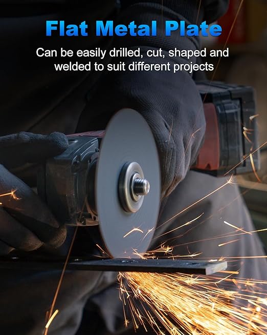 Rocaris 4 Pcs 3 X 12 X 1/4 Inch A36 Steel Plate Hot Rolled, Steel Base Plate for Construction Boards, Structure Support, Weldable Square and Industrial